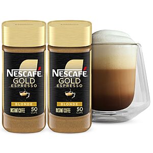 [Prime, SnS] $13.77: (2-pack) Nescafe Gold Espresso Blonde 3.5 Ounce, Instant Coffee at Amazon