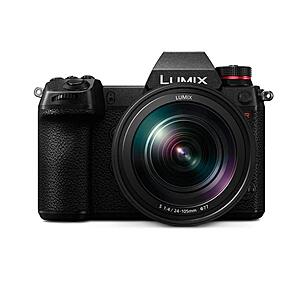 Panasonic LUMIX S1R Full Frame Mirrorless Camera with 47.3MP MOS High Resolution Sensor, 24-105mm F4 L-Mount S Series Lens $3287.98
