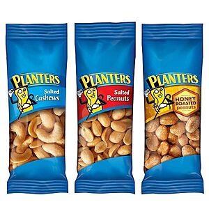 [S&S] $15.13: Planters Variety Pack Salted Cashews Salted Peanuts Honey Roasted Peanuts (36 Count)