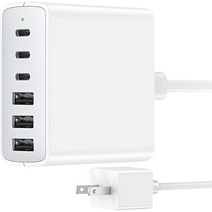 [Prime] IFEART 6-Ports up to 100W Charger Block (3x USB-C, 3x USB-A) w/ 5' Cable $9.50 + Free Shipping