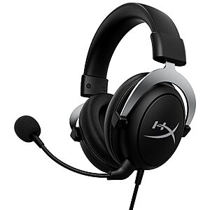 $32.29: HyperX CloudX Official Xbox Licensed Gaming Headset, Wired, Black/Silver