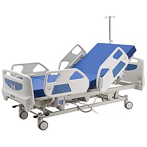 VEVOR Premium 5 Function Full Electric Hospital Bed, ICU Electric Medical Bed with Trendelenburg & Reverse Trendelenburg and Central Locking System, 550LBS Loading $1421.49