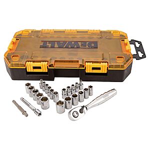$29.99: DEWALT Drive Socket Set, SAE/Metric, 1/4-Inch Drive, 25-Piece (DWMT73805)