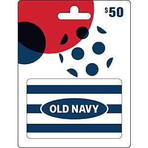 $40.00: Old Navy Physical Gift Card, $50