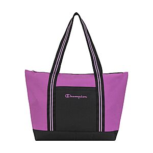 Champion Women's Varsity Tote Bag with Zip Closure and Interior Mesh Pockets for Work, Travel, Daily Use, Our Favorite Fuchsia, One Size $12.65