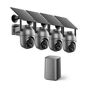 4-Pack 4MP SEHMUA 5G Wireless Outdoor Security Cameras w/ Color Night Vision, 360° PTZ, Local Storage $130 + Free S/H