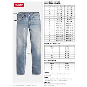 $16 Walmart Levi Strauss Signature Men's and Big and Tall Slim Straight Fit Jeans Size/color options