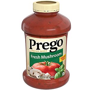 Prego Mushroom Pasta Sauce, 67 oz Jar & More~$3.22 After Coupon & S&S @ Amazon