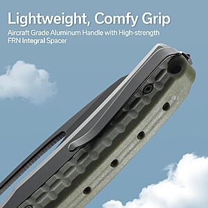CIVIVI Sentinel Strike Pocket Knife 3.7" Reverse Tanto Blade, Aircraft Grade Aluminum Handle with FRN Integral Spacer C22025B-3 $50