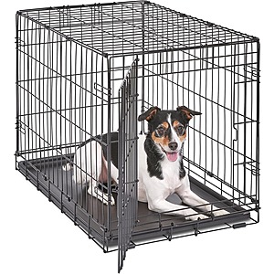 [Prime] MidWest Homes for Pets 30" Single Door Folding Dog Crate w/ Divider Panel (Medium Breeds) $18.94 + Free Shipping