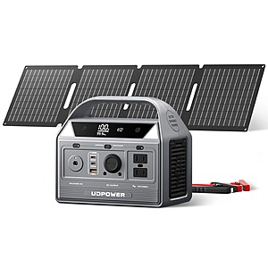 UDPOWER C400 Solar Generator + 40W Solar Panel $150 + Free Shipping