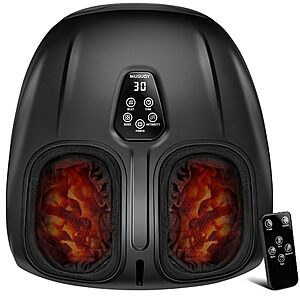 Musugy Foot Shiatsu Massager with Heat and Compression $23.93 + Free Shipping w/ Prime or on $35+
