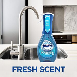 PRIME ONLY $11.19 S&S Dawn Powerwash Spray, Dish Soap, Dishwashing Liquid, Fresh, 1 Starter Kit + 3 Refills, 4x16 Fl Oz
