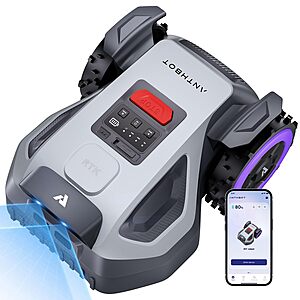 Prime Members: ANTHBOT M9 Robot Lawn Mower 1/4 Acre, Dual Vision + Full-Band RTK Robotic Lawnmower $649.99
