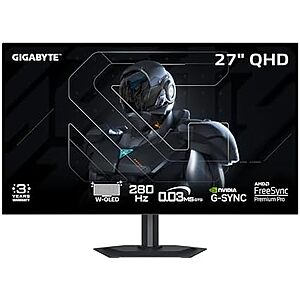 [Prime] $454.99* | 27" GIGABYTE 1440p 280Hz W-OLED Gaming Monitor at Amazon