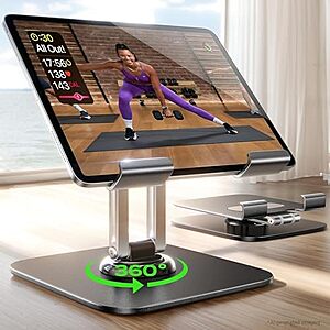 [Prime] $9.01* | LISEN Adjustable 360-Degree Tablet Stand Holder (up to 12.9") at Amazon