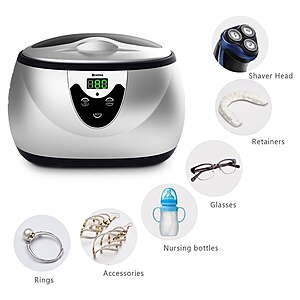 Ukoke UUC06G 600ml 42kHz Ultrasonic Jewelry Cleaner $20.26 + Free Shipping