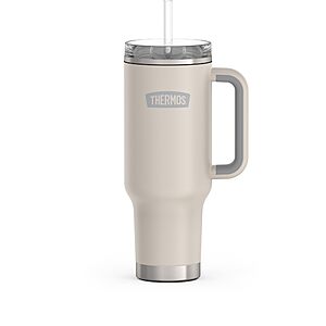 THERMOS Stainless Steel Cup Holder Mug - 40 Ounce, Sandstone - $16.79