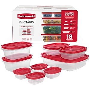 $12.15* | 18-Piece Rubbermaid EasyStore Food Storage Container Set w/ Lids at Amazon