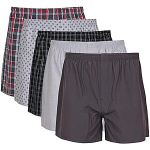 [Prime] $14.05 | 5-Pack Gildan Men's Underwear Boxers at Amazon