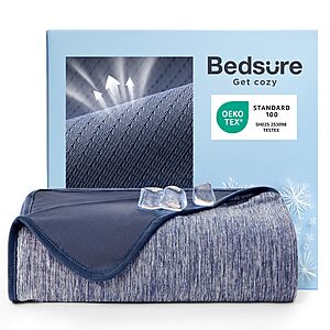 Bedsure Arc-Chill Q-Max 0.4 Cooling Throws & Blankets w/ Sports Mesh Back (Various Sizes/Colors) from $11.99 + Free Shipping w/ Prime or on $35+