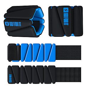 SPORTBIT Wrist and Ankle Weights for Women - Set of 2 (1lb Each) Wearable Ankle & Wrist Weights - Leg & Arm Bands, Silicone Weighted Bracelets: $19.99