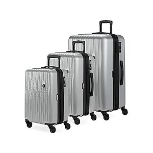 SwissGear 7272 Energie Hardside Expandable Luggage with Spinner Wheels, Silver, 3-Piece Set (19/24/27) $125