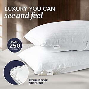 Beckham Hotel Collection Bed Pillows Standard/Queen Size Set of 2 - Original Soft Down Alternative Pillow for Sleeping - Soft Support for Back, Stomach or Side Sleepers $39.87