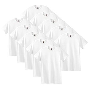 [Prime] (10-Pack) Gildan Men's Heavy 100% Cotton T-Shirt, Style G5000, Multipack, White, Large $23.71 at Amazon