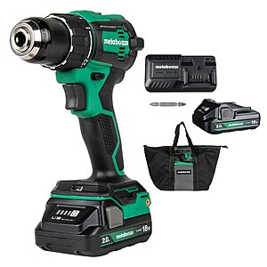Metabo HPT 18V MultiVolt 1/2" Cordless Brushless Driver Drill Kit with Batteries and Charger DS18DEX $99