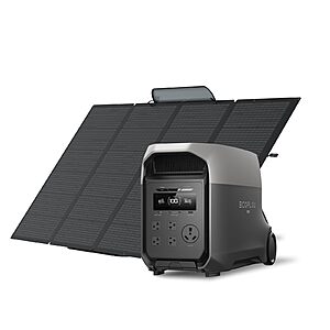 EF ECOFLOW Delta 3 Ultra Portable Power Station with 400W Solar Panel, 3072Wh LiFePO4 Battery, 3600W (Surge 7200W) Output $1499