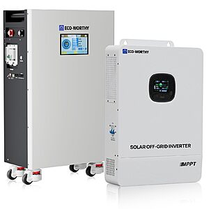 ECO-WORTHY Powermega 48V 314Ah LiFePO4 Energy Storage System with 10kW Hybrid Inverter, Active Balancing BMS, Built-in Bluetooth&WiFi, Communication Support $3144.99
