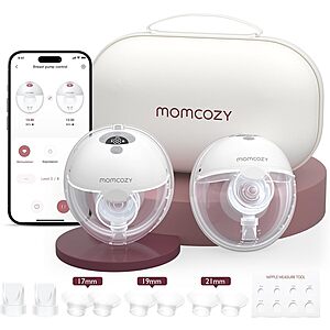 [Prime] 2-Pack Momcozy M5 Smart Hands-Free Wireless Wearable Breast Pump (Quill Gray) $125.99 + Free Shipping