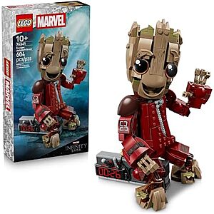 $47.99 | 604-Piece LEGO Marvel Super Heroes: Guardians of the Galaxy Vol. 2 - Ravager Jumpsuit Groot (76341, 2026) at Amazon