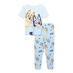 2-Piece Character Toddler Boys' or Girls' Sizes 12M-5T Pajama Set (Bluey, Disney Princess, TMNT, Sesame Street, More) $5 + Free S&H w/ Walmart+ or on $35+