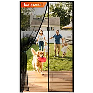 [Prime] 38" x 82" Flux Phenom Heavy-Duty Magnetic Screen Door (Mesh or Fiberglass) from $13.85 + Free Shipping