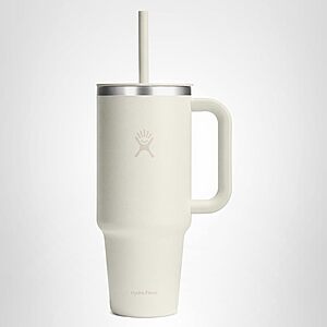 Hydro Flask 40 Oz Travel Tumbler with Handle, Lid and Straw - Insulated Stainless Steel in 40 Oz Ivory $16.98