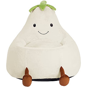24" CONCETTA Kids Bean Bag Eggplant Chair (Beige) $20 + Free Shipping w/ Walmart+