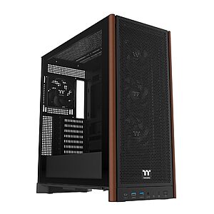 [Prime] Thermaltake S370 WS Wood Front Trim w/ 4x 120mm Fans Mid Tower Computer Case $74 + Free Shipping