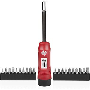 NEIKO 1/4” Torque Screwdriver Set, 20 Hex Bits, 10 to 50 In-Lbs, Long Shank Screwdriver Torque Wrench, Adjustable Inch-Pound Torque Screwdriver - $27.35