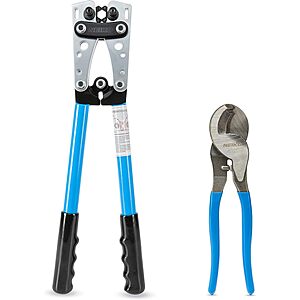 NEIKO Lug Crimping Plier and Cable Cutter Set, Battery Cable Crimping Tool, Electrician Wire Crimper Tool - $17.66