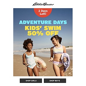 Eddie Bauer Kids Swim Sale 50% Off