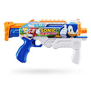 XSHOT Water Fast-Fill Skins Sonic the Hedgehog (500ml 33ft) Hyperload Water Blaster by ZURU $4