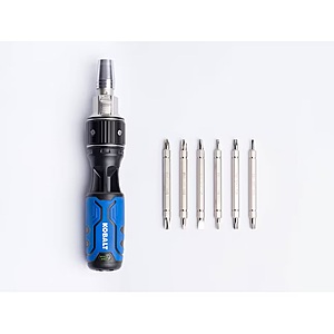 Kobalt 12-in-1 Double Drive 7 -Piece 3-1/2-in Ratcheting Multi-Bit Replaced Combination Tip Screwdriver Set $9.98