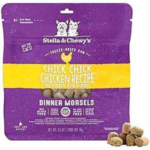 [Prime, SnS] $5.12 | 3.5-Ounce Stella & Chewy's Chicken Recipe Freeze-Dried Raw Cat Dinner Morsels at Amazon