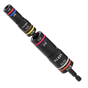 100+ bought last week Klein Tools Quad-8 Deep-Well Heavy-Duty Impact Flip Sockets, SAE, 3-Piece $24.98