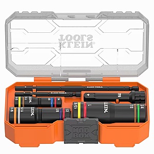 Klein Tools KNECT Quad-12 Heavy-Duty Impact Flip Sockets, SAE, 6-Piece $44.98
