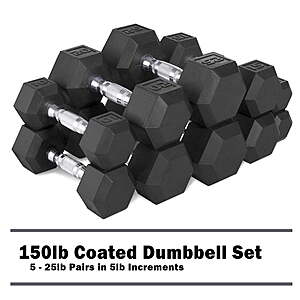 150. 300 or 500lb CAP BARBELL SET: $135, $260 or $479 FS Walmart