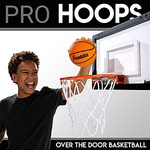 PRIME DAY $32.97 ac  Franklin Sports Mini Basketball Hoops-Indoor Over The Door Mini Hoop+Basketball Sets-Perfect Accessory for Bedroom+Office