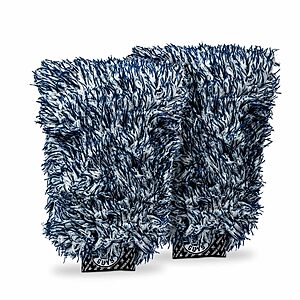 2 pack,Chemical Guys, The Dually, Dual-Fiber, Wet-Dry Use, Microfiber Wash Mitt, (Car Wash Mitt Great for Car, Truck, SUV, RV, & More) Dark Blue + White, $11.39, Amazon